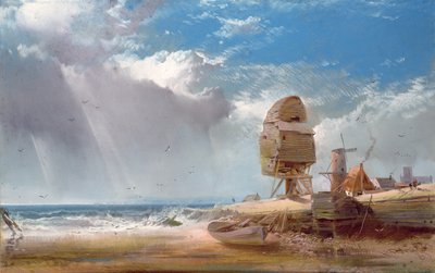 A Ruined Mill near Yarmouth by Henry Bright